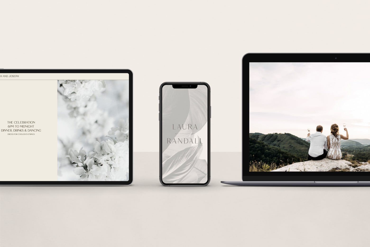 some examples of beautiful wedding websites
